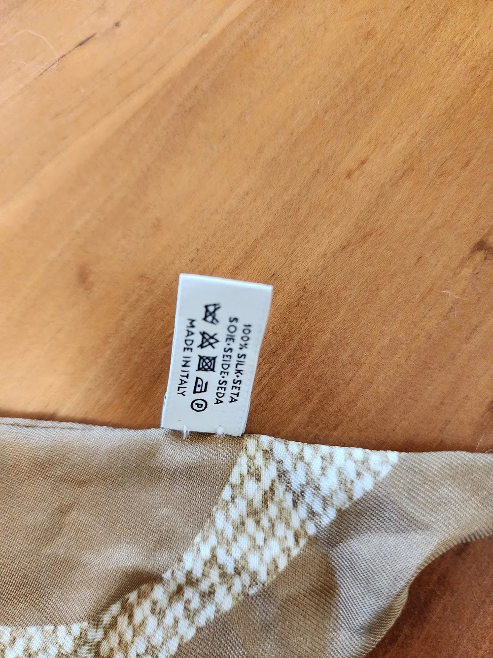 Ferragamo Beige Patterned Decorative Scarf